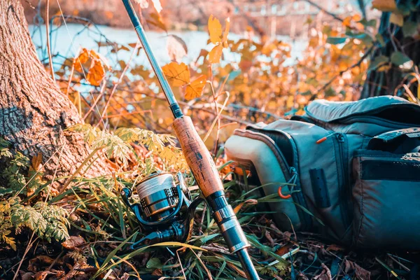 Equipamento Pesca Fiação Pesca — Fotografia de Stock