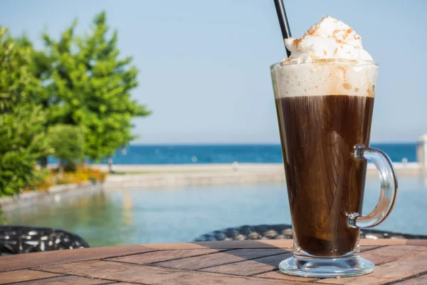 Irish Coffee Ett Kafé Resorten — Stockfoto