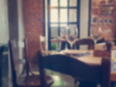 İç kafe. Arka plan bulanık