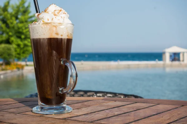 Irish Coffee Ett Kafé Resorten — Stockfoto