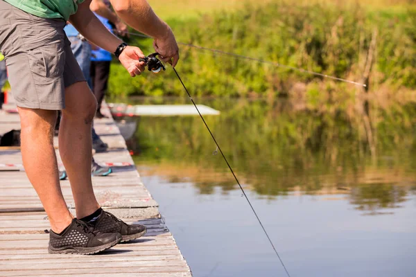 Pesca Truchas Río — Foto de Stock