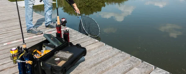 Forellenangeln Auf Dem See — Stockfoto