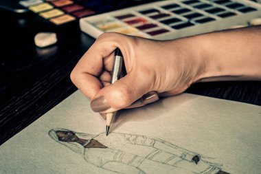 Araçlar Illustrator. Boyalar ve albüm