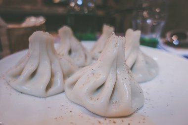 Lezzetli taze sulu khinkali