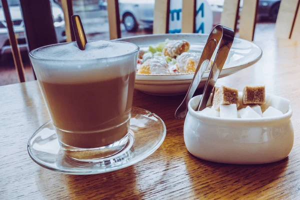 Morgon Kaffe Caféet — Stockfoto