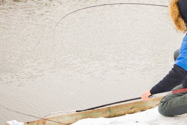 Alabalık balıkçılık Nehri üzerinde