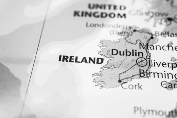 Ireland map background close up