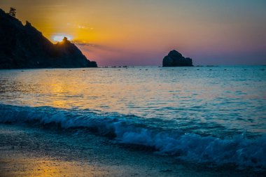 Denizin muhteşem sunrise