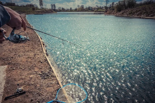 Pesca en el lago — Foto de Stock