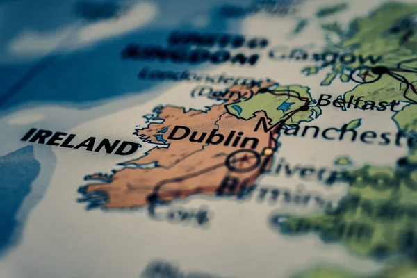 Ireland map background close up