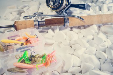 Balıkçılık yem arka plan