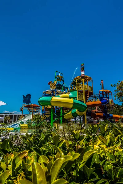 Parque acuático para niños. Toboganes de agua para niños — Foto de Stock