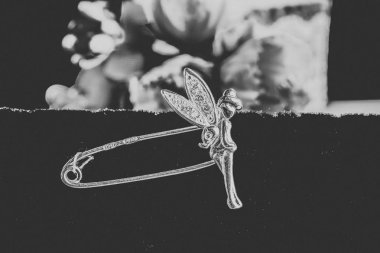 Siyah bir arka plan güzel broş