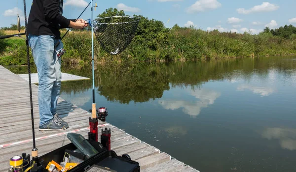 Pesca Truchas Lago —  Fotos de Stock