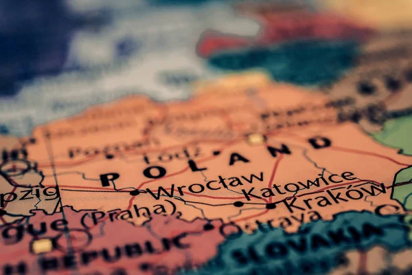 Polen karta bakgrund — Stockfoto