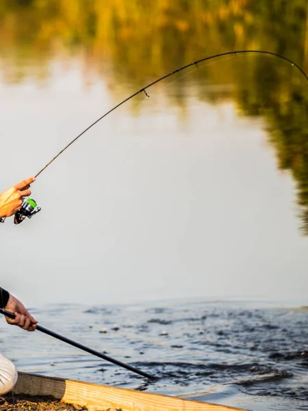 Pesca Truchas Río — Foto de Stock