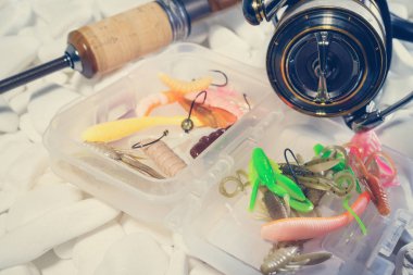 Balıkçılık yem arka plan