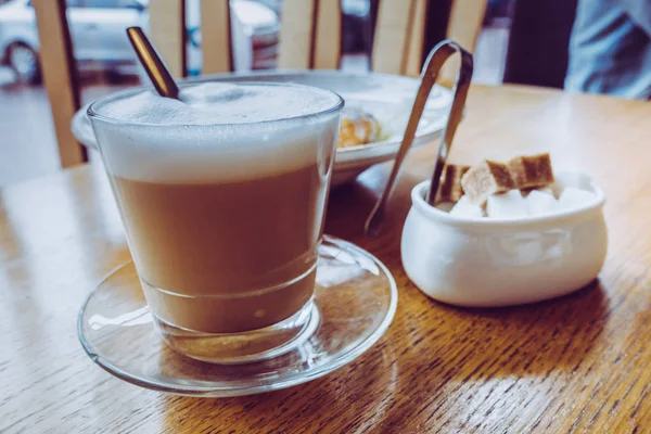 Morgon Kaffe Caféet — Stockfoto