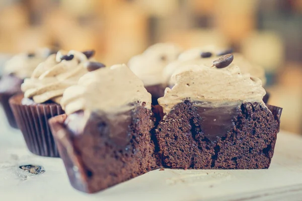 Muffins Redução Com Nata — Fotografia de Stock