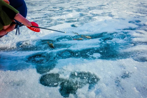 Winter Fishing Ice — Stock Photo, Image