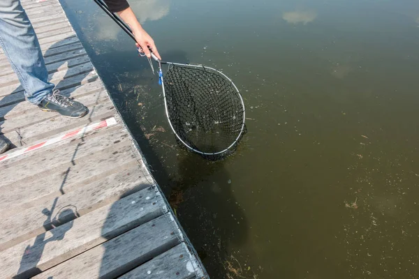 湖でのパイク釣り — ストック写真