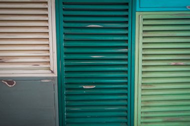 Çok renkli panjurlar, doku