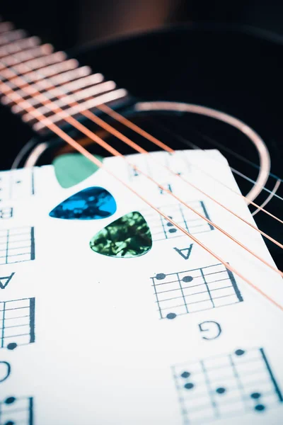 Acoustic Guitar Close View — Stock Photo, Image