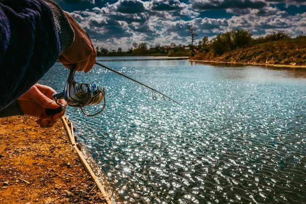 Pesca sul lago — Foto Stock