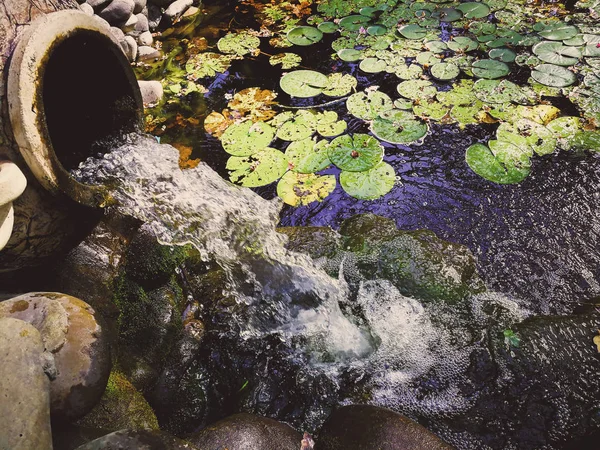 Cachoeira de um vaso velho — Fotografia de Stock