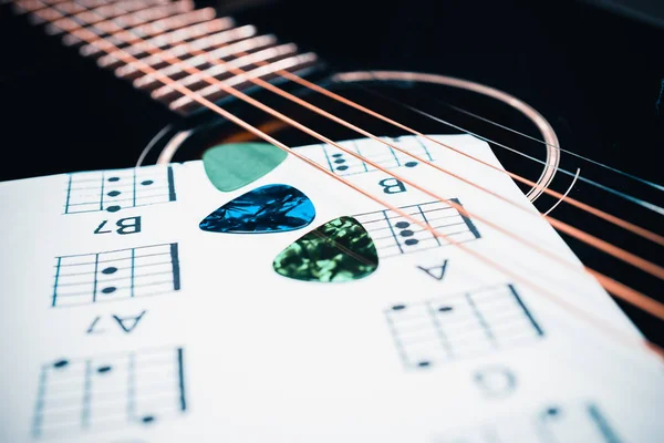 Acoustic Guitar Close View — Stock Photo, Image