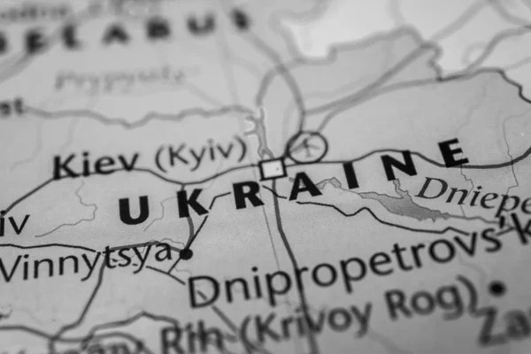 乌克兰地图背景 — 图库照片