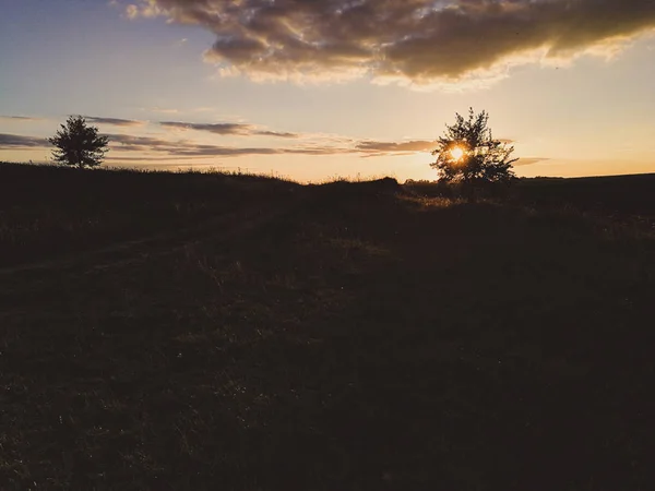 Belo pôr do sol da noite — Fotografia de Stock