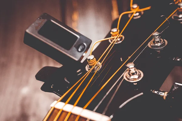 Guitare Acoustique Vue Près — Photo