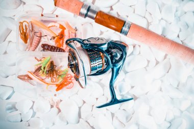 Balıkçılık yem arka plan closeup