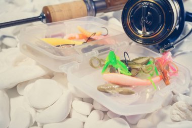 Balıkçılık yem arka plan