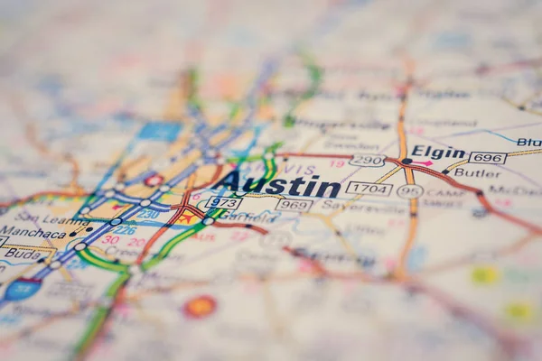 Austin, USA karta bakgrund — Stockfoto