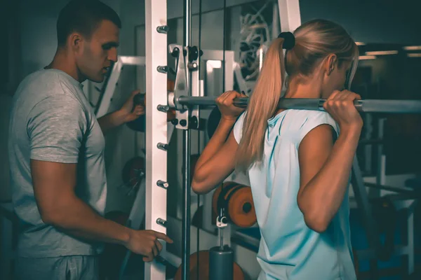 Personlig Träning Gymmet — Stockfoto