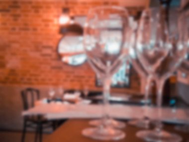 İç kafe. Arka plan bulanık