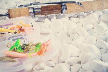 Balıkçılık yem arka plan