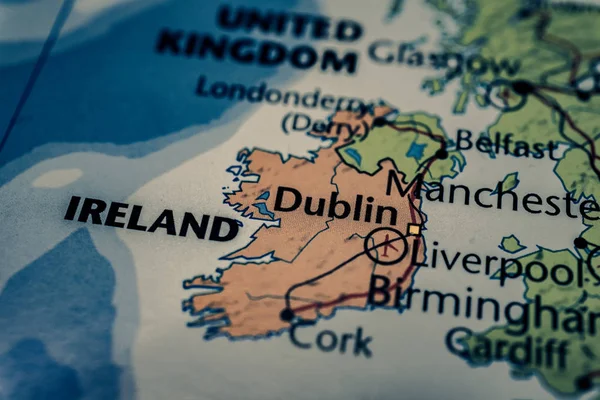 Ireland map background close up