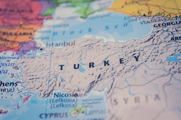 Turkey on map background