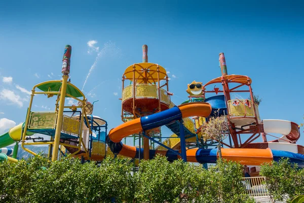 Children's water park. Children's water slides — Stock Photo, Image