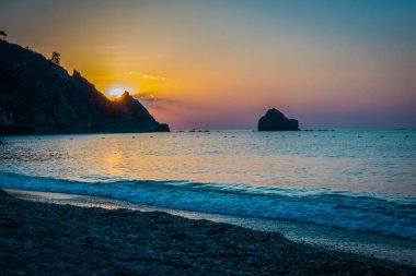 Denizin muhteşem sunrise