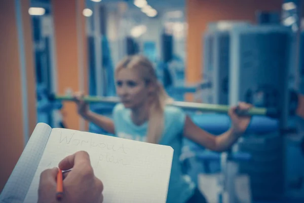 Persoonlijke Training Sportschool — Stockfoto