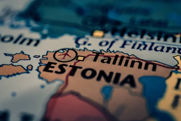 Estonsko Pozadí Mapy — Stock fotografie