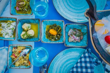 Lezzetli deniz ürünleri atıştırmalıkları