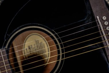 Akustik gitar yakın görünüm