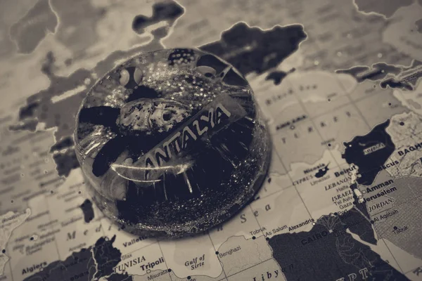 Souvenir de Antalya en el mapa — Foto de Stock