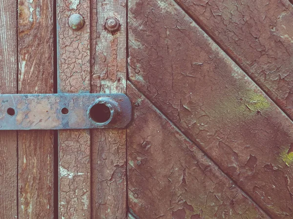 Fechou Detalhes Porta Velha — Fotografia de Stock