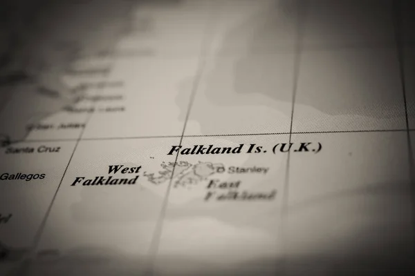 Falckland islands on the map